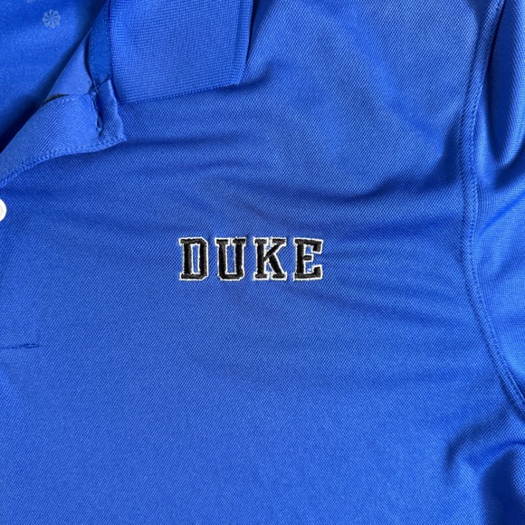 Nike Duke Blue Devils Golf Polo Shirt Men's Large Blue ACC Dri-FIT - Picture 3 of 12